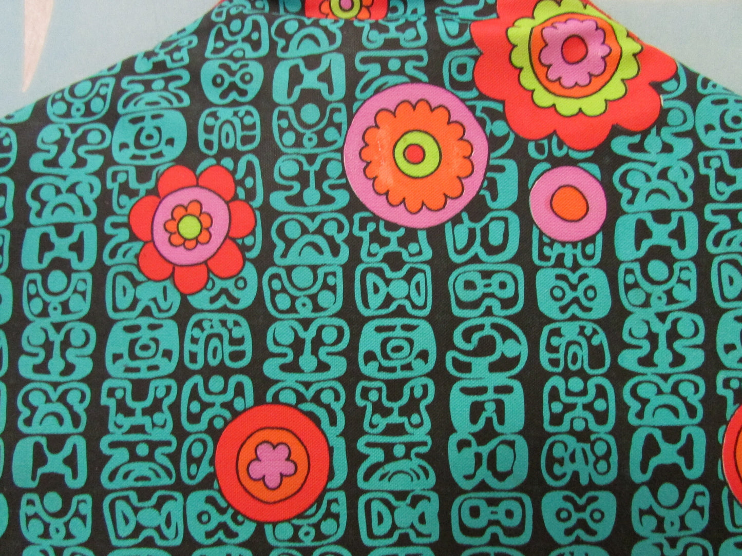 Vintage padded vinyl tea cosy