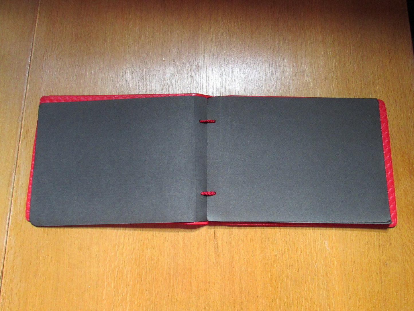 Vintage unused photo album, red quilted/embossed vinyl