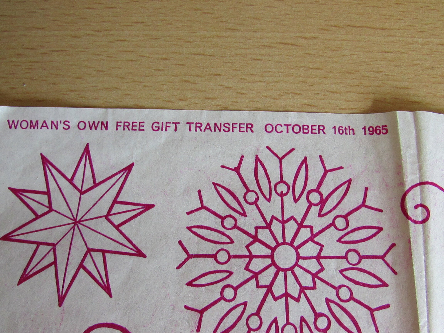 Unused 1965 Woman's Own Astrology Signs, & Stars and Ivy, embroidery transfers