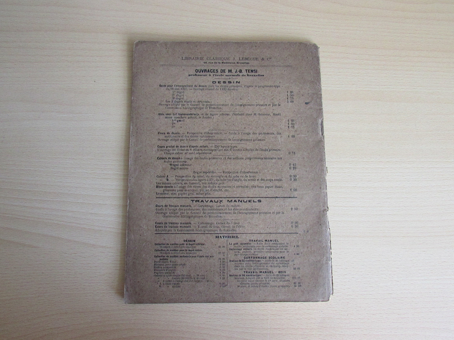 Antique Cours Gradué Dessin D'apres Nature (French drawing from nature) instructional booklet, by J.B Tensi
