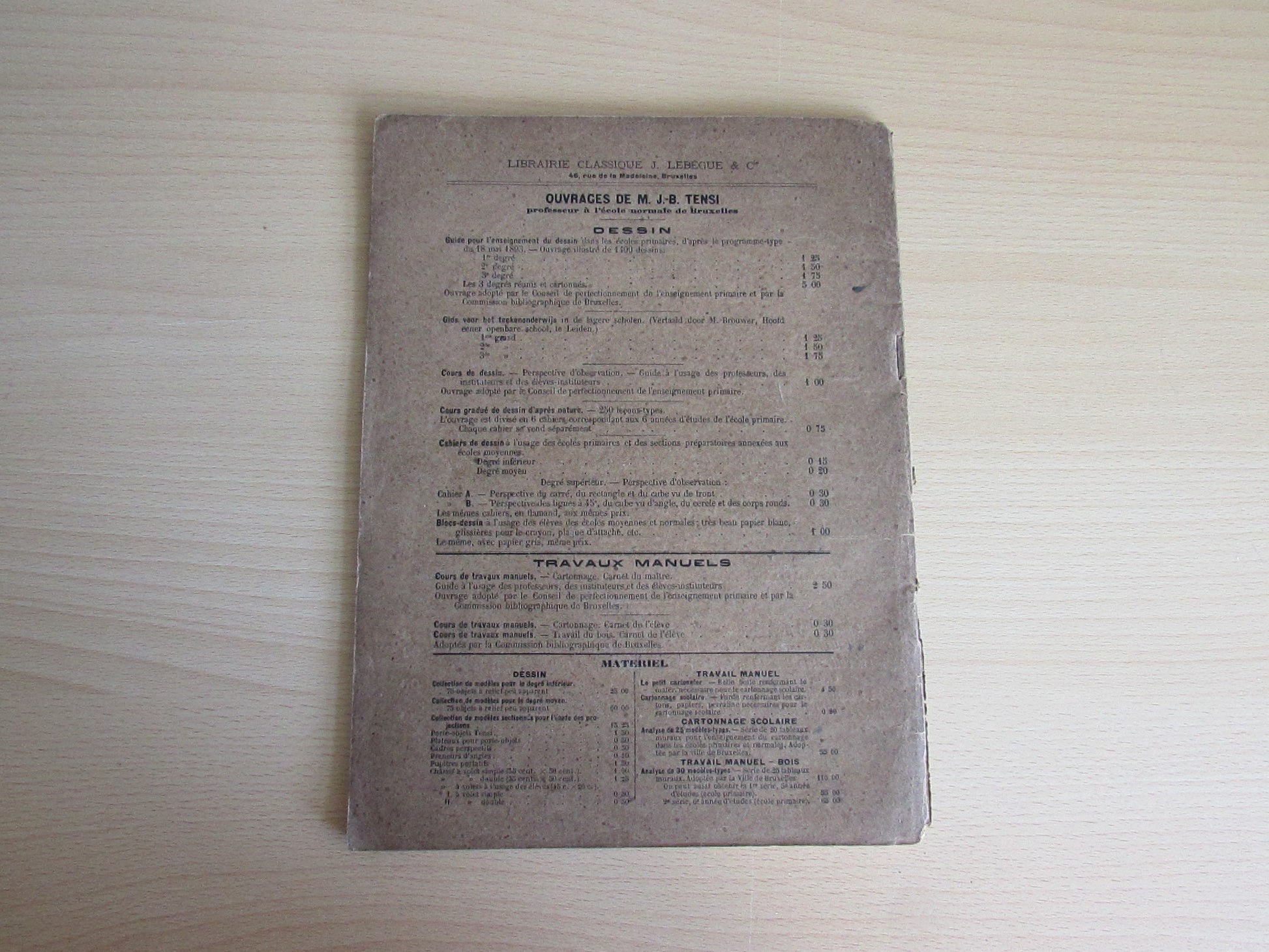 Antique Cours Gradué Dessin D'apres Nature (French drawing from nature) instructional booklet, by J.B Tensi