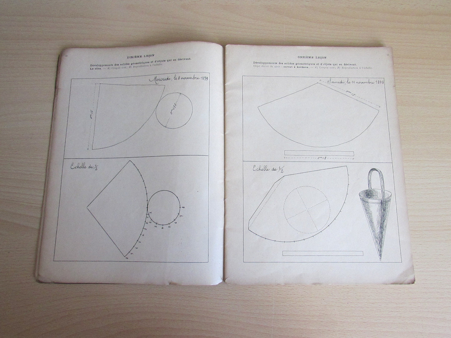 Antique Cours Gradué Dessin D'apres Nature (French drawing from nature) instructional booklet, by J.B Tensi