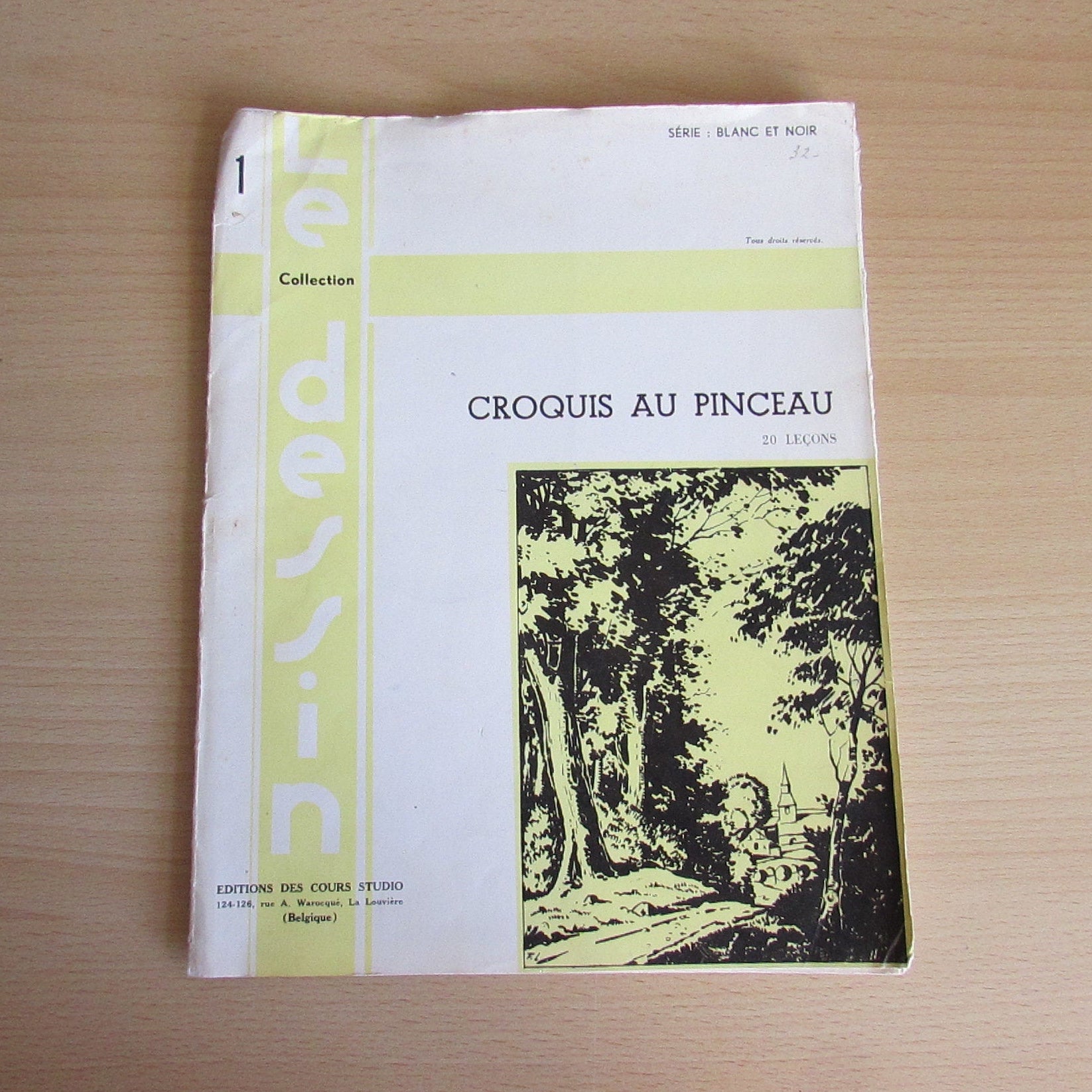 Vintage Collection le Dessin Croquis au Pinceau, 20 lecons (French 20 educational art lessons in brush sketching)