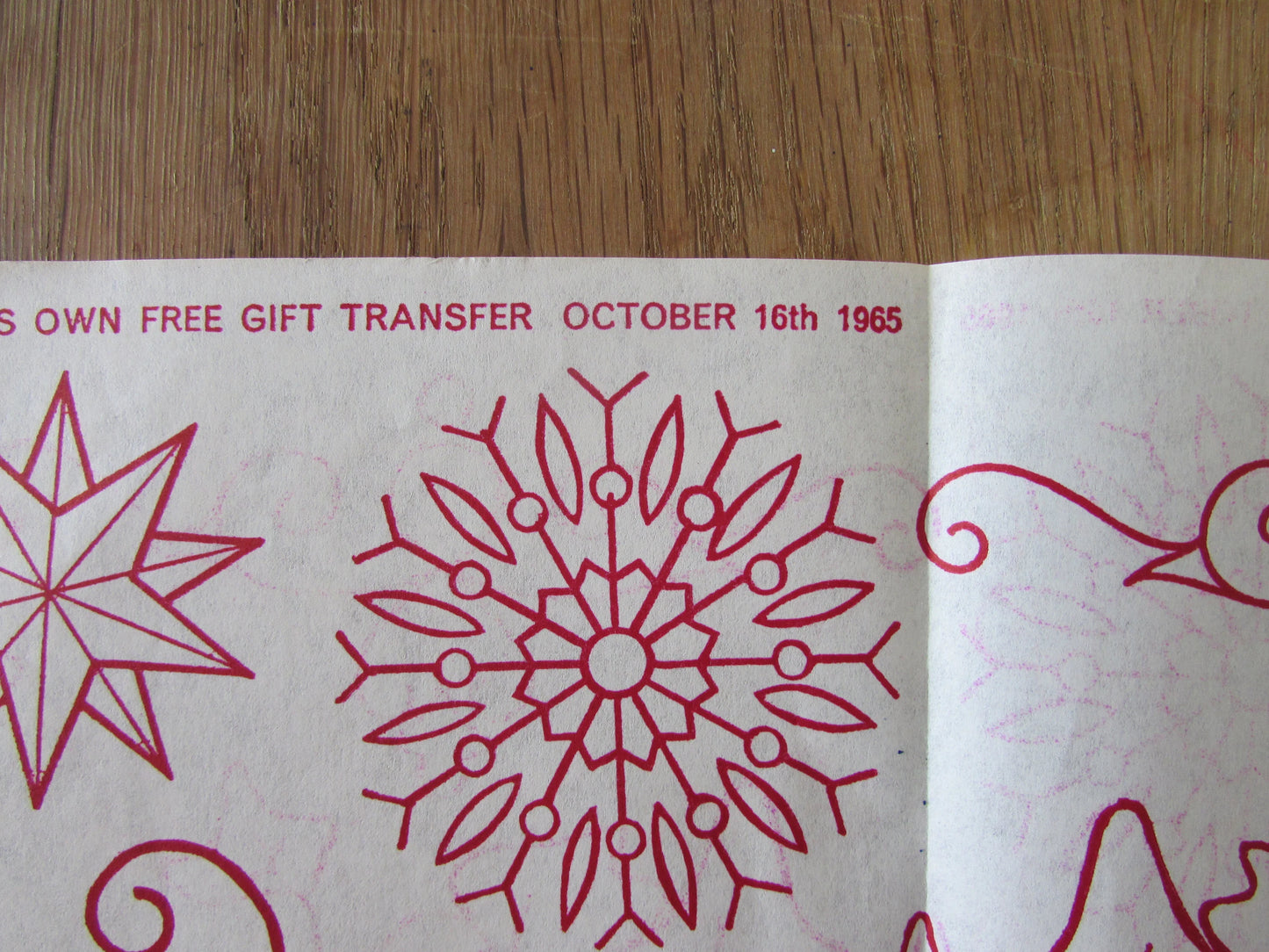 Set of 3 unused 1965 Woman's Own embroidery transfers - Stars & Ivy / Astrology Signs/ Alphabet