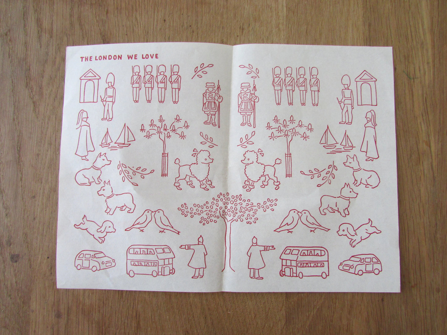 Used 1950s Norman Hartnell's 'London Pride' transfer library