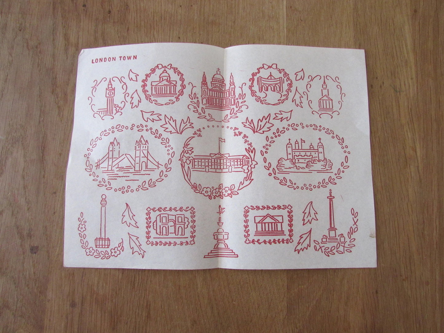 Used 1950s Norman Hartnell's 'London Pride' transfer library