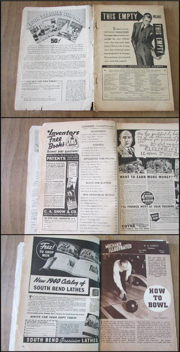 Two 1930s/40s Mechanix Illustrated magazines