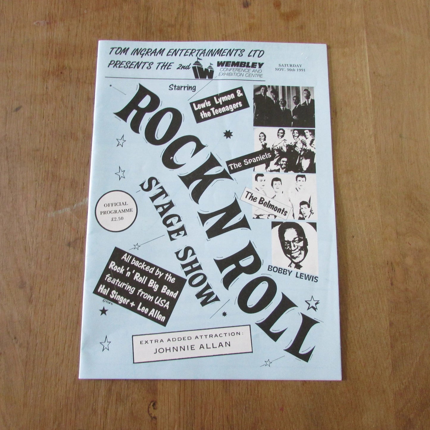 1991 2nd Wembley Rock n Roll Stage Show souvenir guide
