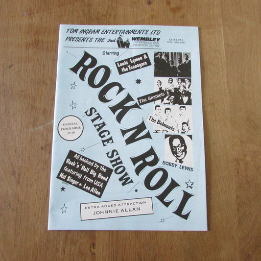1991 2nd Wembley Rock n Roll Stage Show souvenir guide