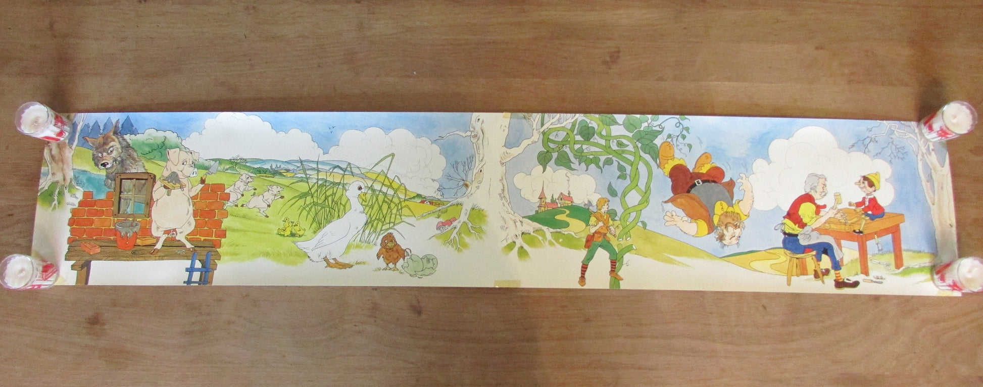 Set of three vintage James Galt & Co. nursery rhyme poster prints