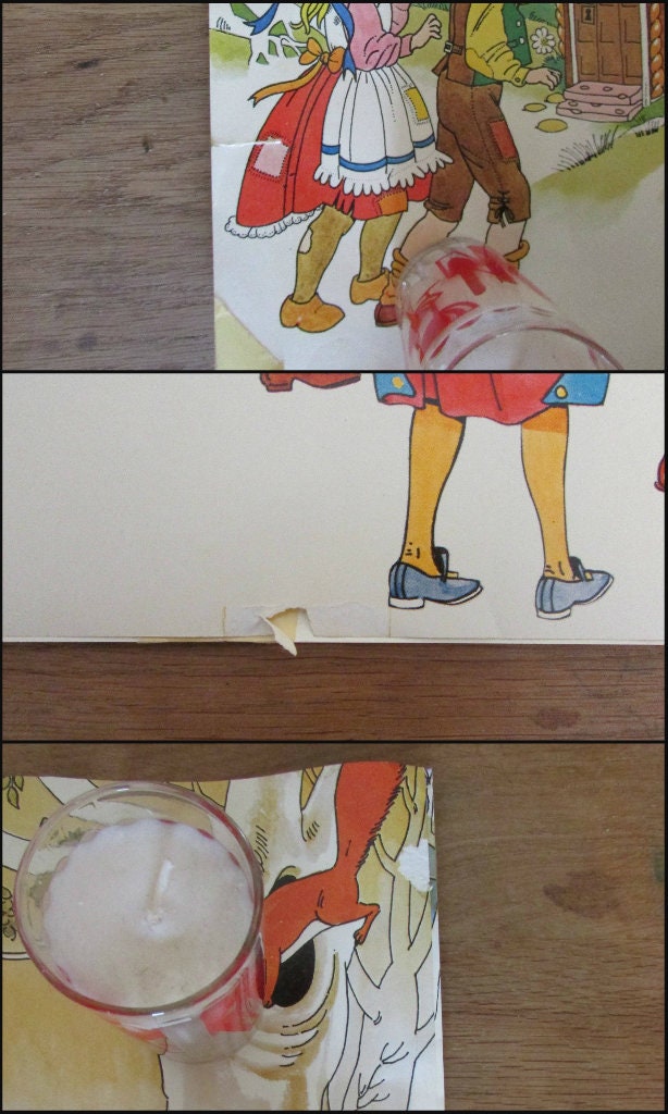 Set of three vintage James Galt & Co. nursery rhyme poster prints