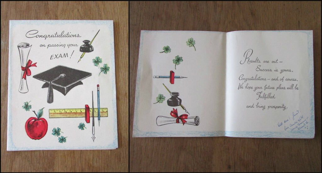 Assortment of nine used 1950s/60s greetings cards