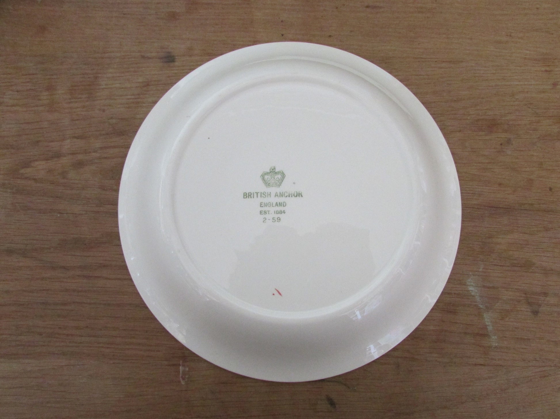 Set of six 1959 British Anchor floral & leaf pattern bowls
