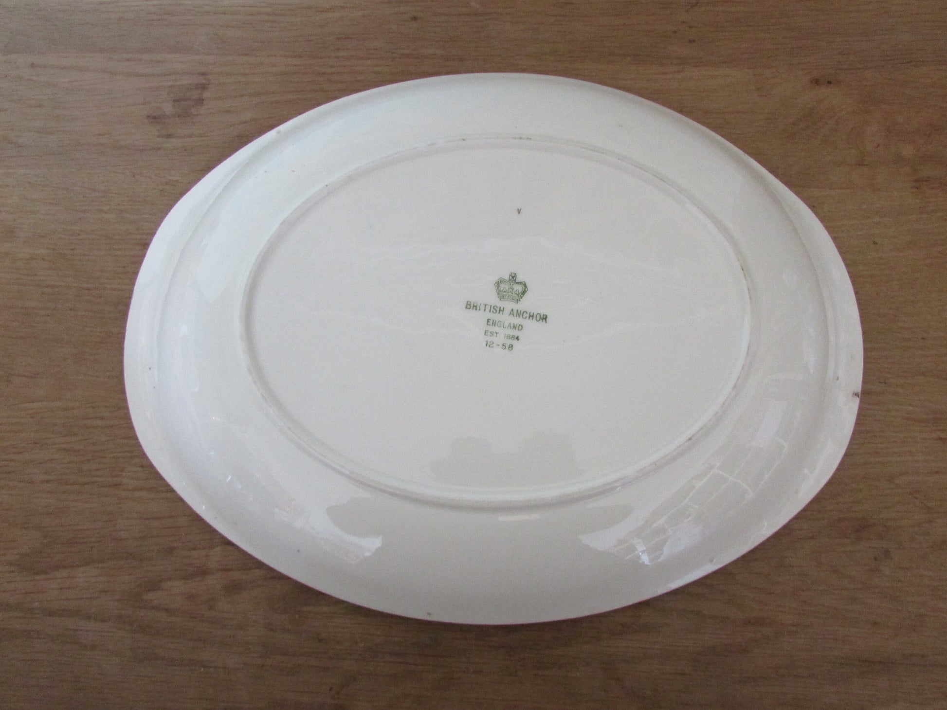 1958 British Anchor floral & leaf pattern platter/serving dish