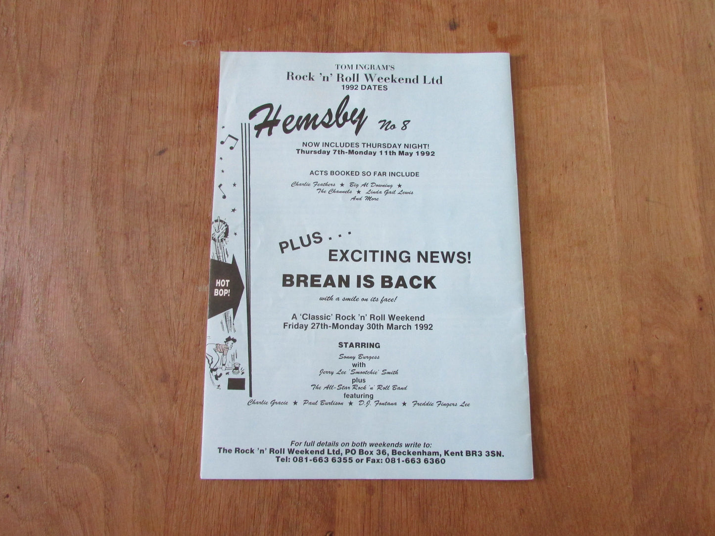 1991 2nd Wembley Rock n Roll Stage Show souvenir guide