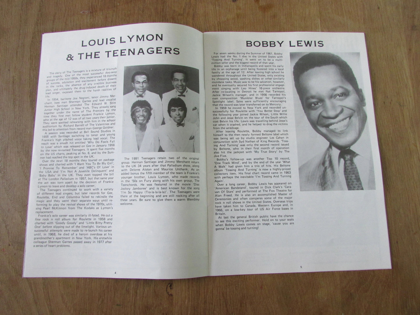 1991 2nd Wembley Rock n Roll Stage Show souvenir guide