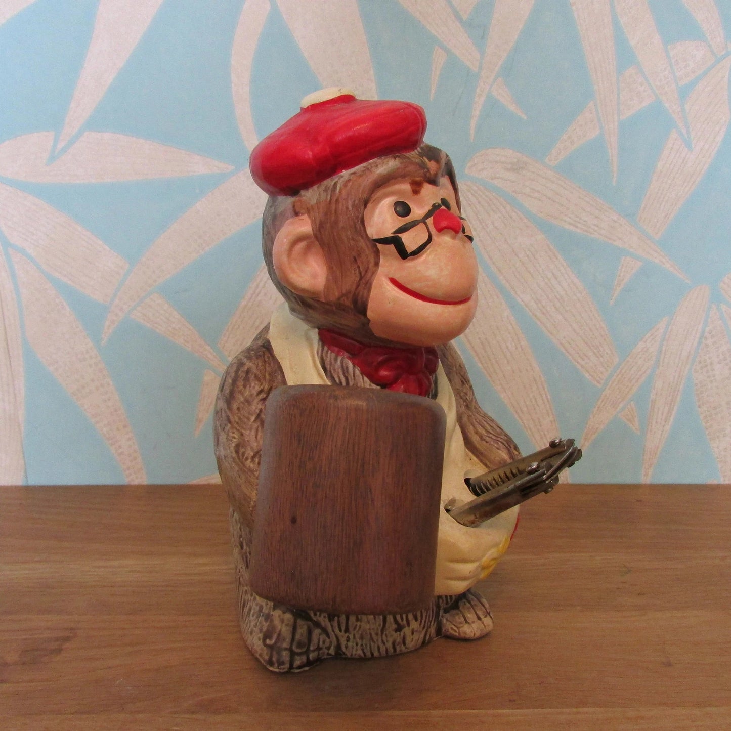 1970s novelty ceramic monkey nut cracker set