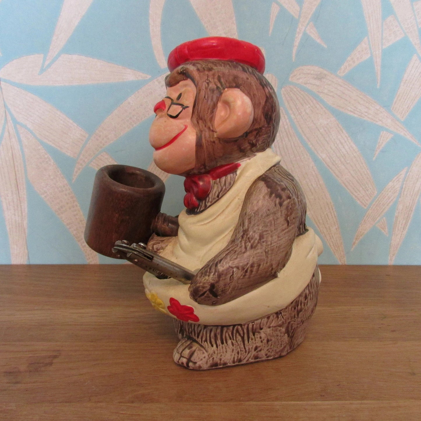 1970s novelty ceramic monkey nut cracker set