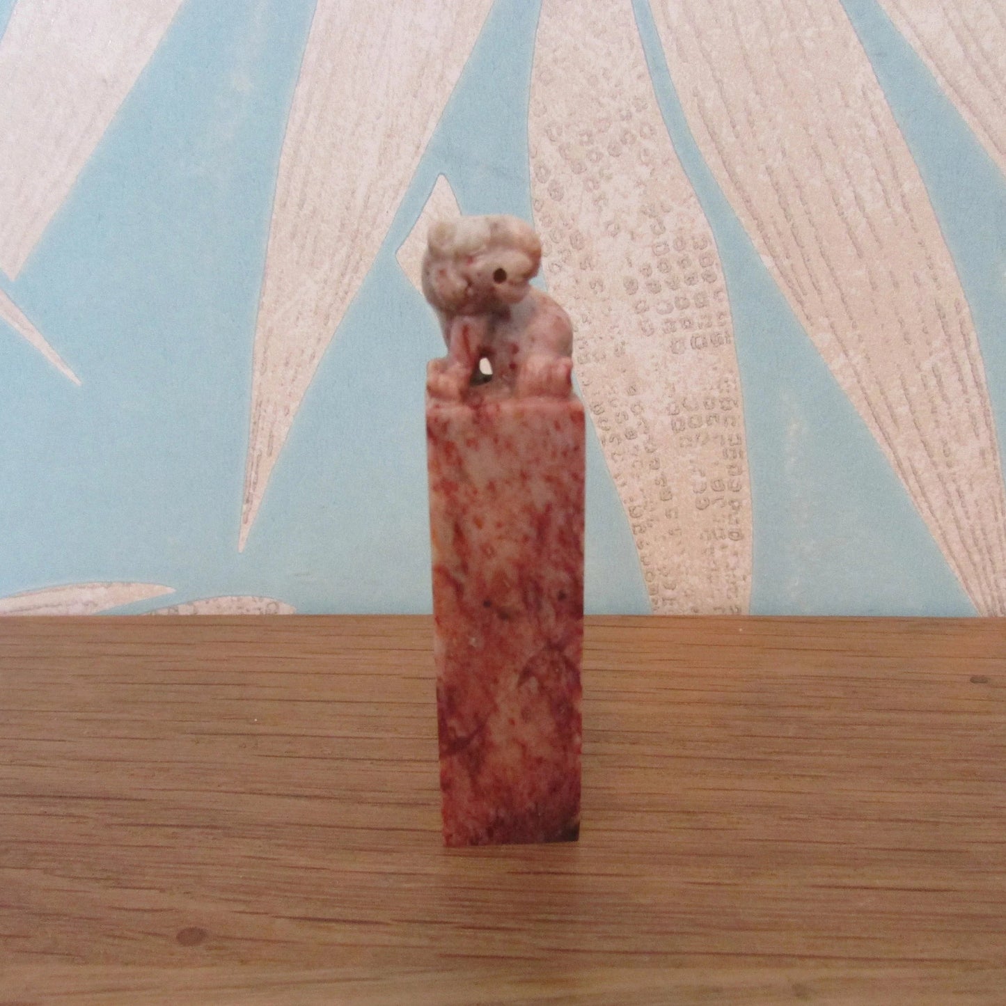 1940s/50s Japanese soapstone Hanko seal in Bakelite slide case