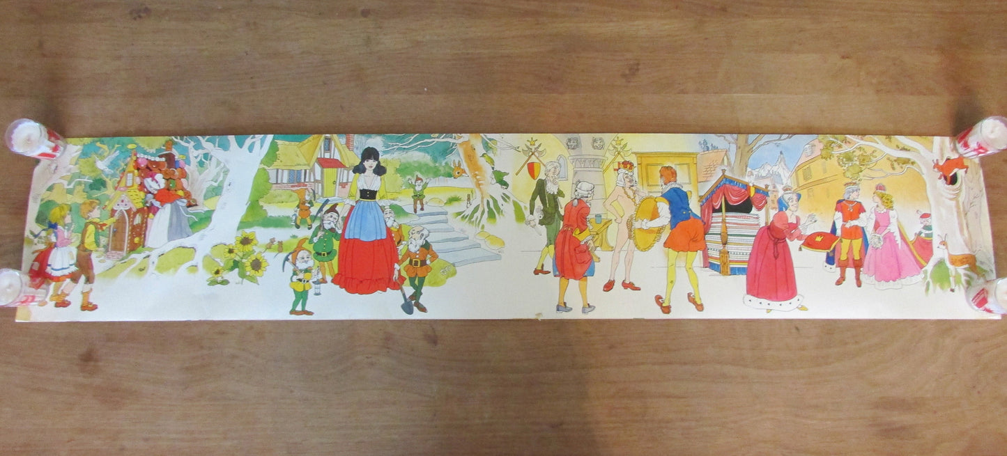 Set of three vintage James Galt & Co. nursery rhyme poster prints