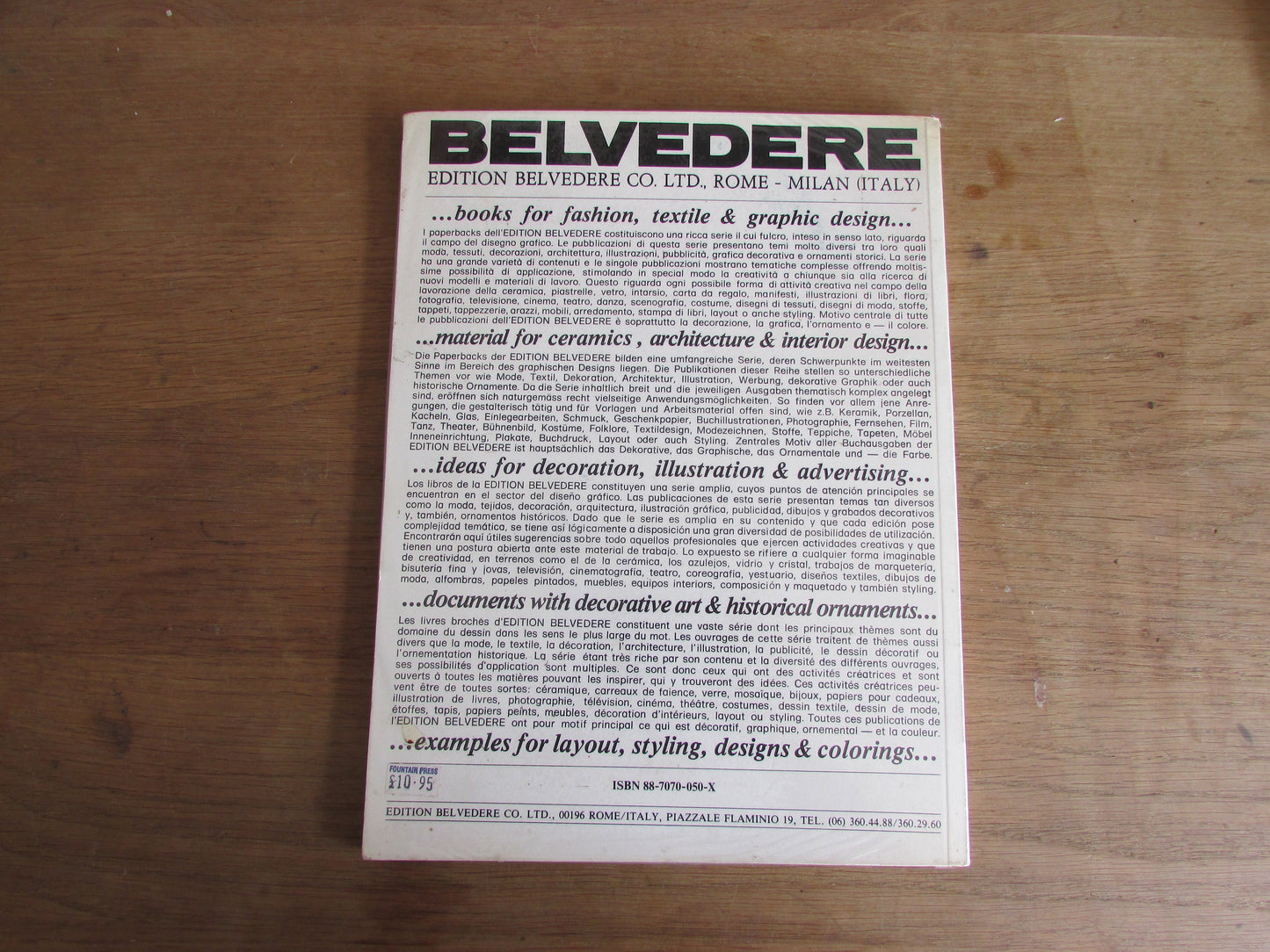 Belvedere Designer's Notebook No5: Historical & Modern Indian Designs and Motifs, by Wolfgang Hageney (Softback, 1986)