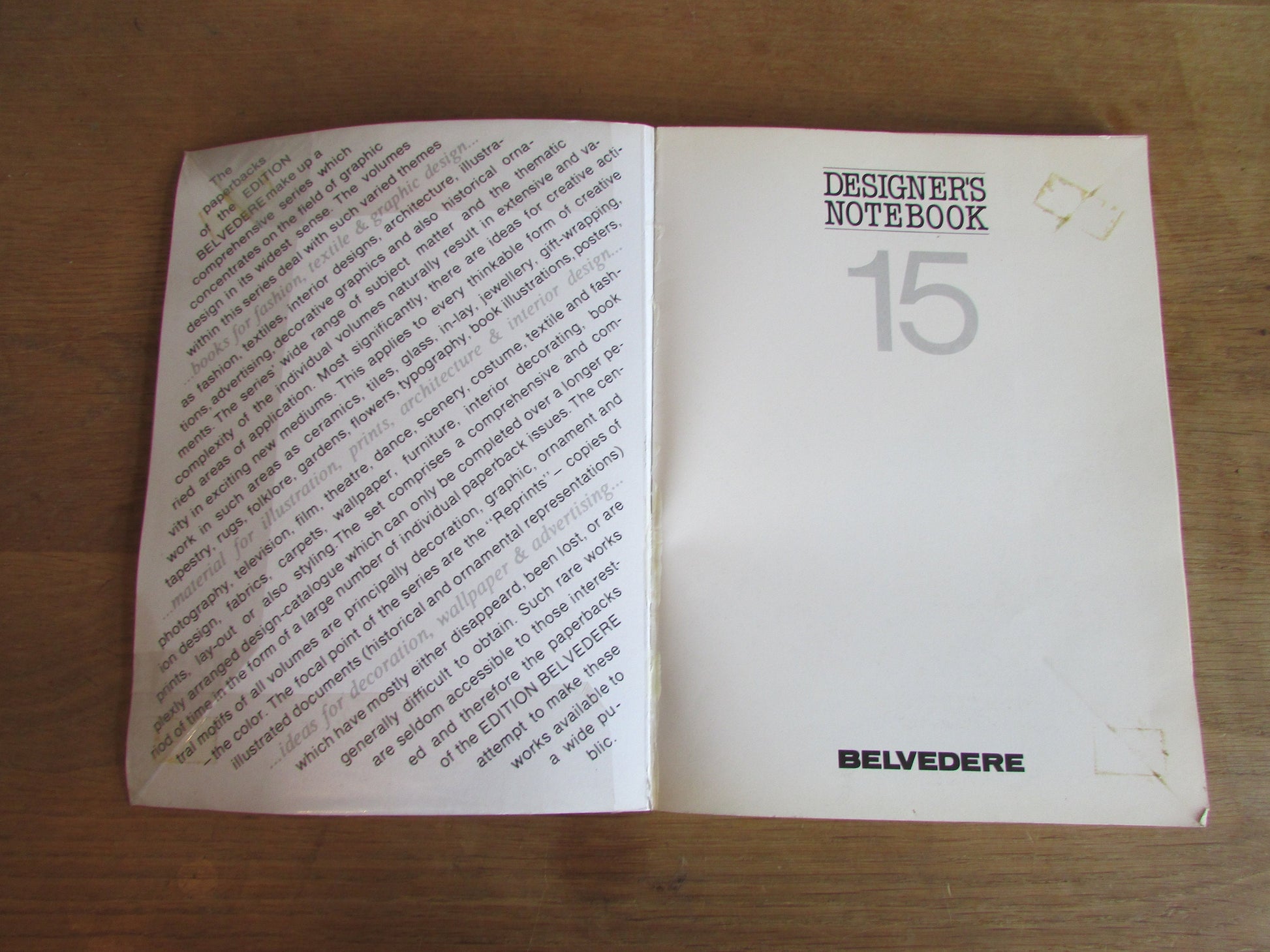 Belvedere Designer's Notebook No5: Historical & Modern Indian Designs and Motifs, by Wolfgang Hageney (Softback, 1986)