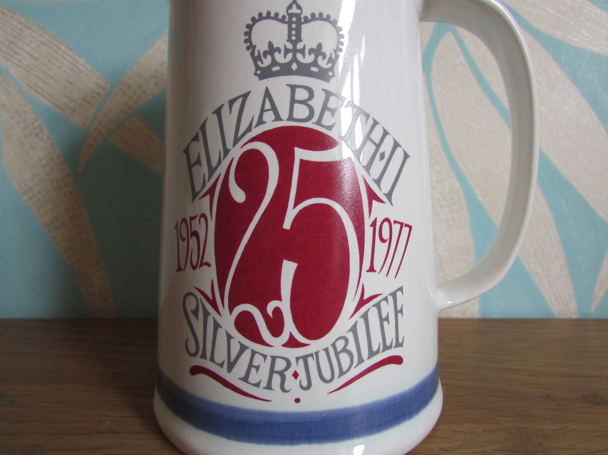 1977 Cinque Ports Pottery Queen Elizabeth II Silver Jubilee commemorative tankard