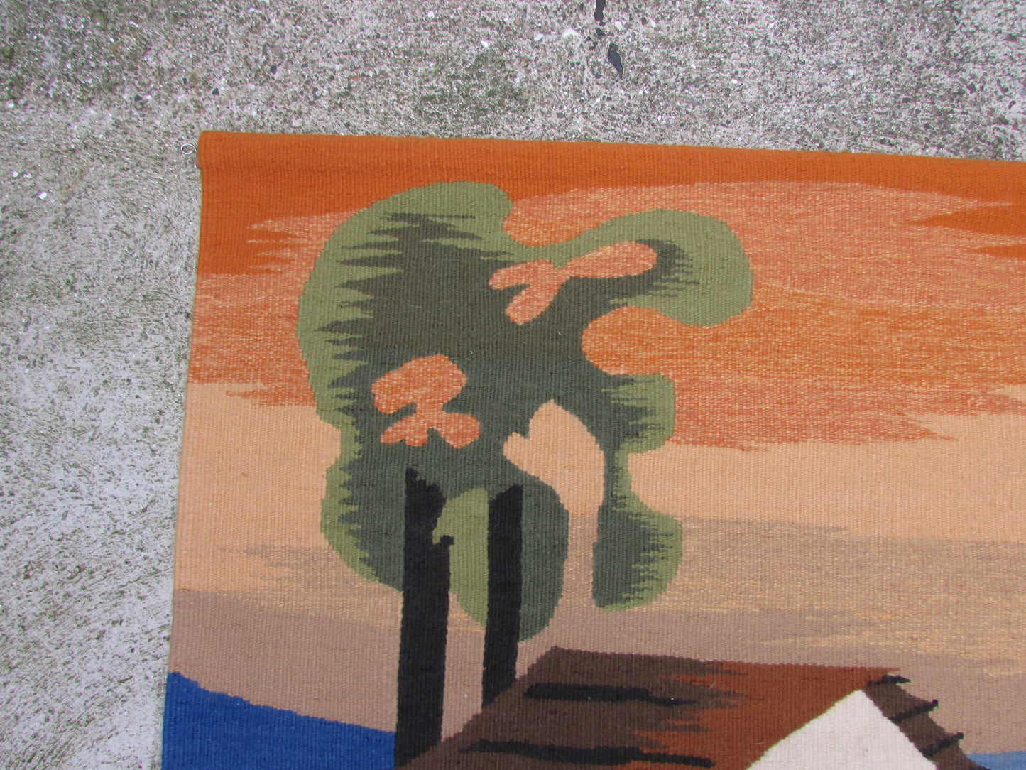1998 Manos Del Uruguay handcrafted "Campo de Luna" wall tapestry
