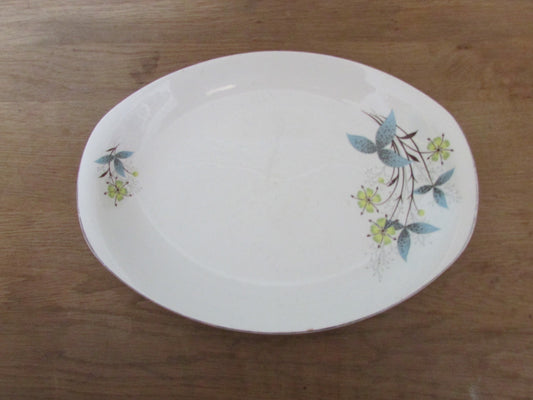 1958 British Anchor floral & leaf pattern platter/serving dish