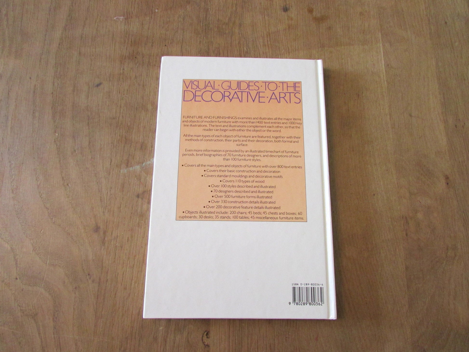 Furniture & Furnishings: A Visual Guide, by Anthony White / Bruce Robertson (Hardback, 1990)