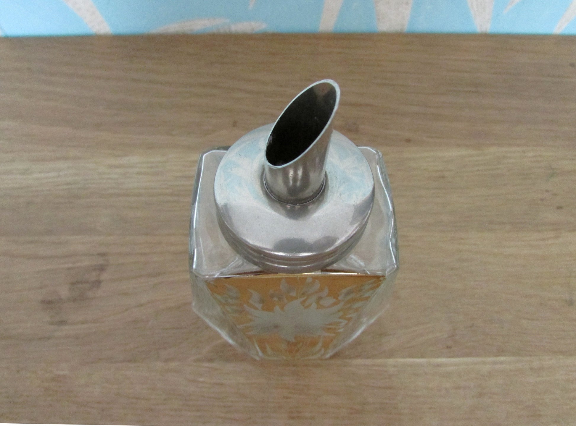 Vintage Innsbruck, Austria touristware handpainted gold edelweiss sugar pourer