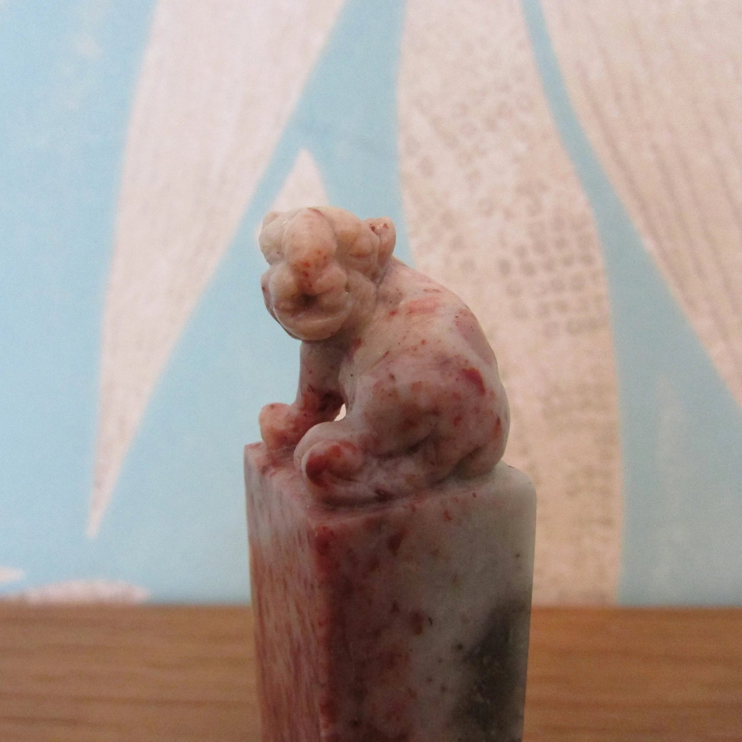 1940s/50s Japanese soapstone Hanko seal in Bakelite slide case