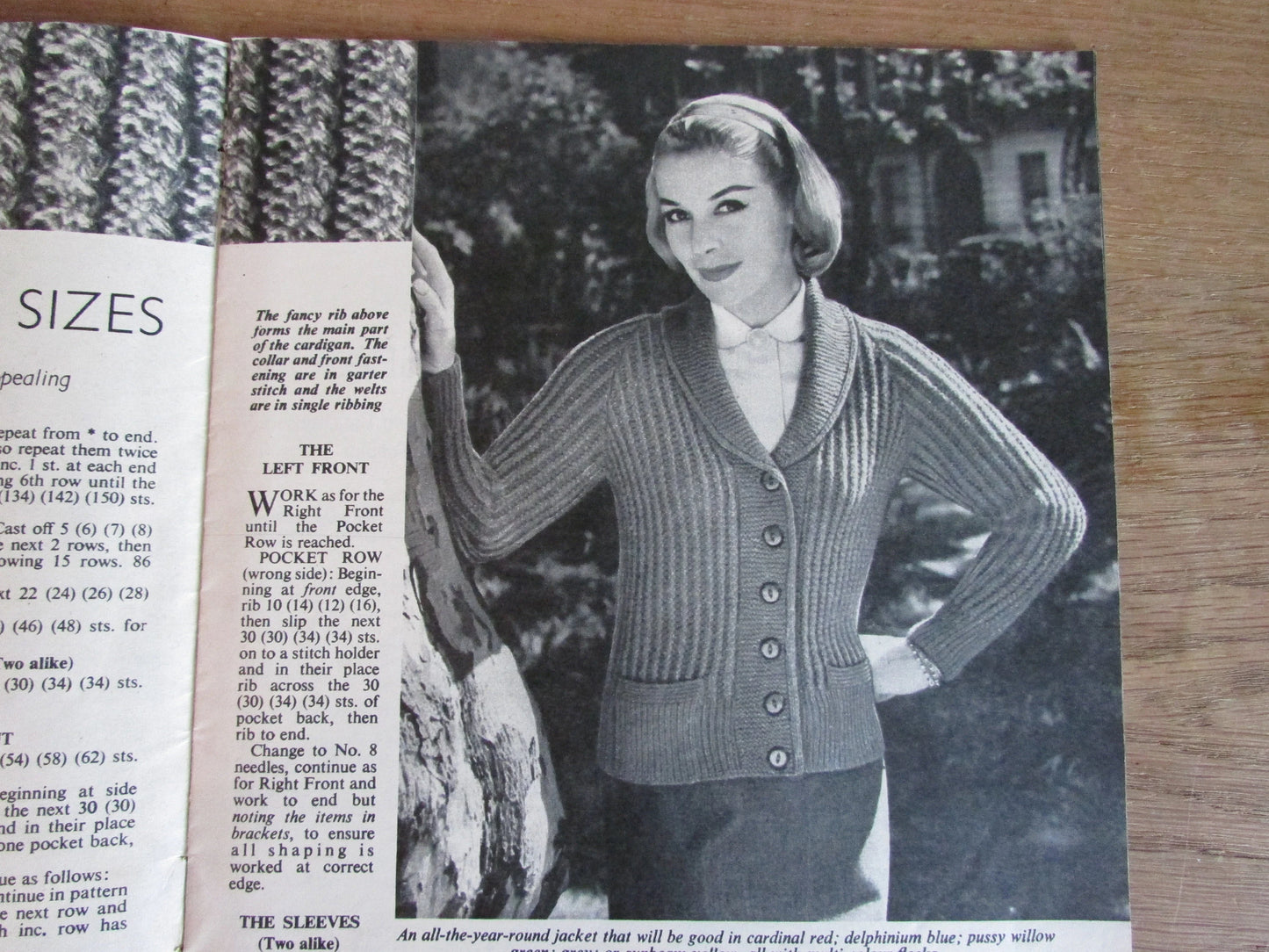 1960s Woman's Weekly pattern booklet for flecked wool knitting