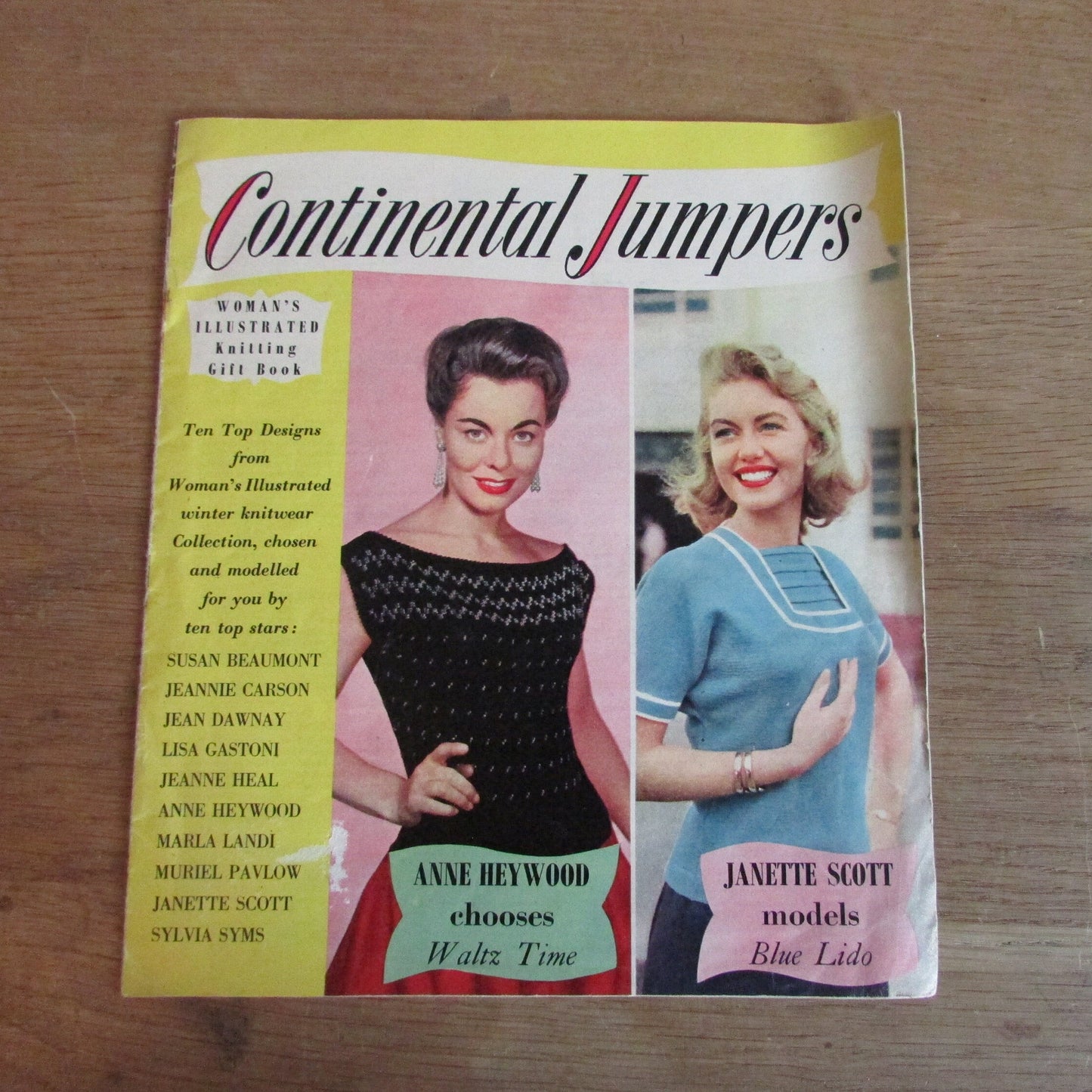 1950s Sirdar Woman's Illustrated Knitting gift book: Continental Jumpers