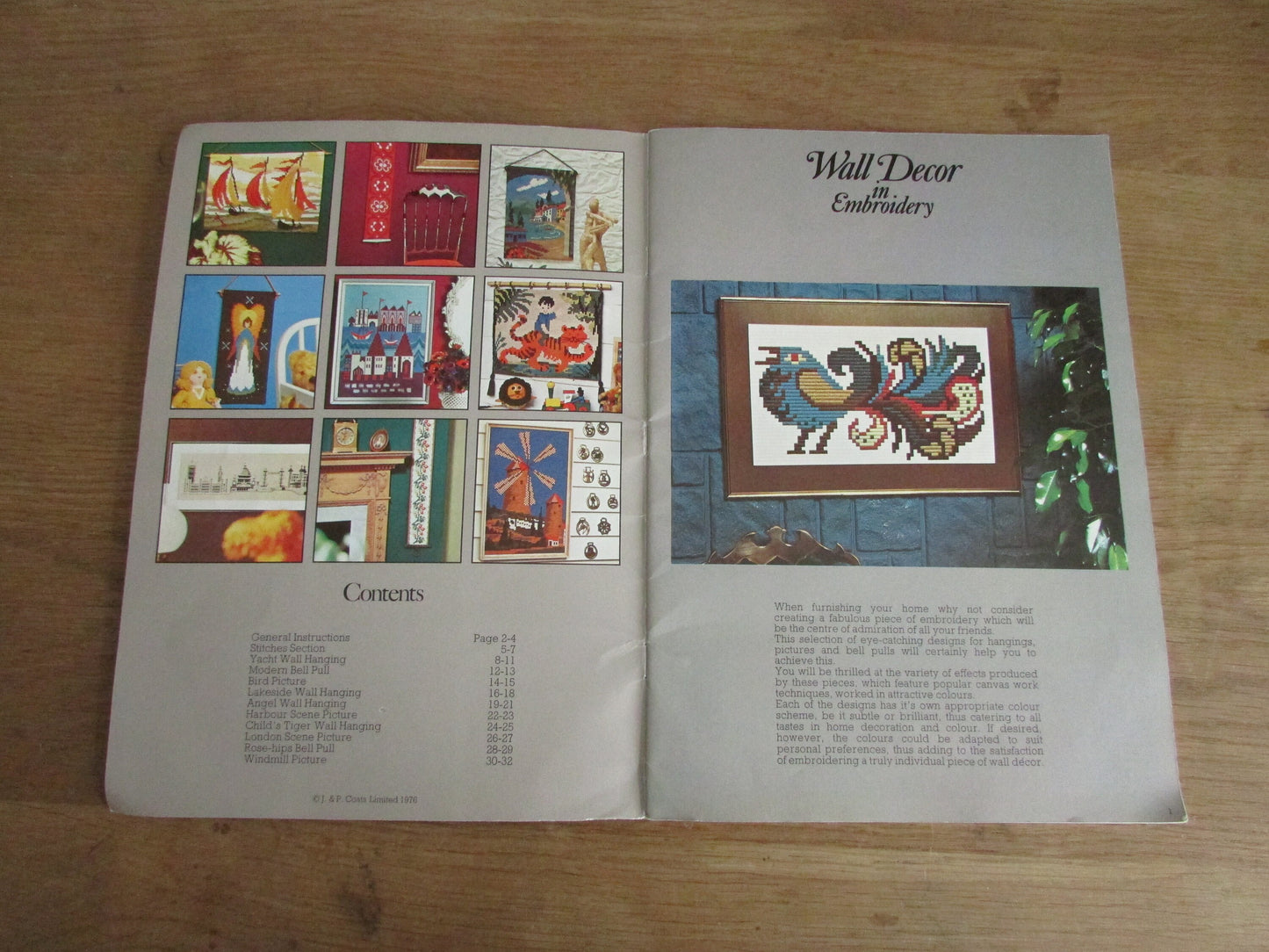 Wall Decor in Embroidery: Full Instructions for Ten Beautiful Designs (Softback, 1976)