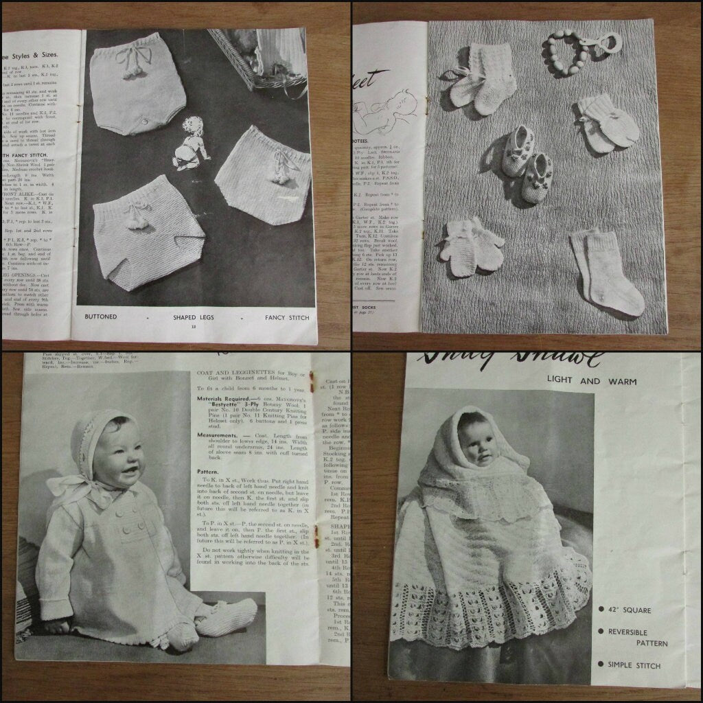 Vintage Woollies for Me knitting booklet; dainty exclusive designs by "Maya"
