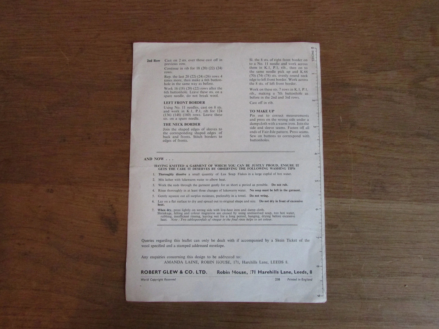 1960s Amanda Laine for Robin 778 knitting pattern for girl's Raglan cardigan