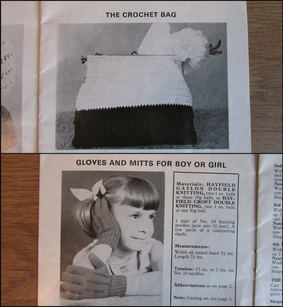 1960s Hayfield Odd Ounce pattern booklet