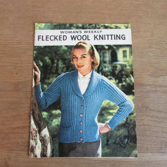1960s Woman's Weekly pattern booklet for flecked wool knitting