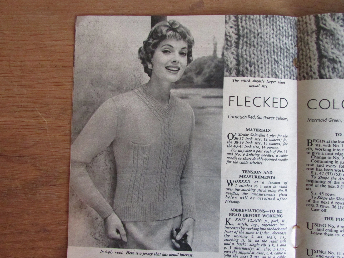 1960s Woman's Weekly pattern booklet for flecked wool knitting