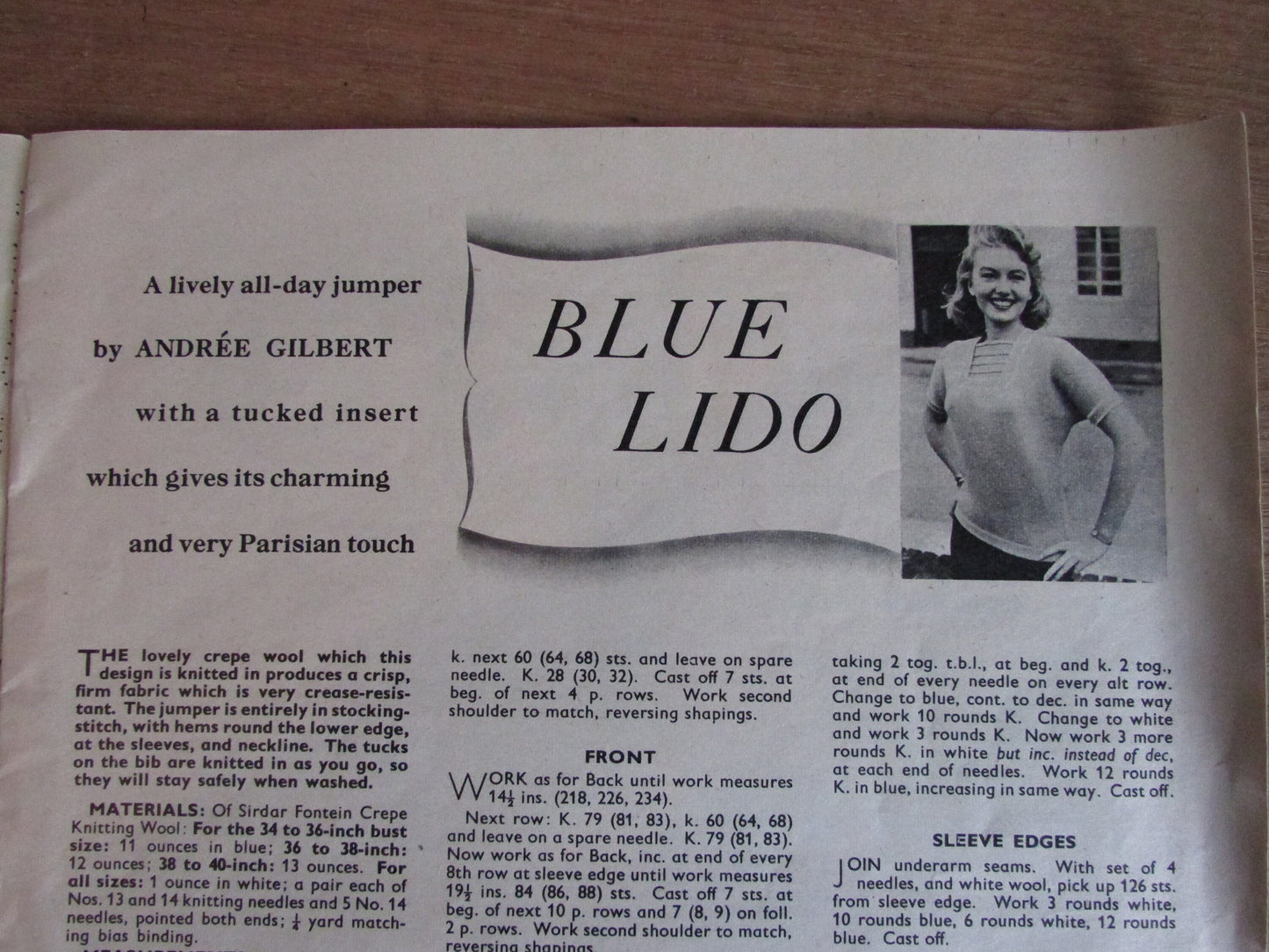 1950s Sirdar Woman's Illustrated Knitting gift book: Continental Jumpers