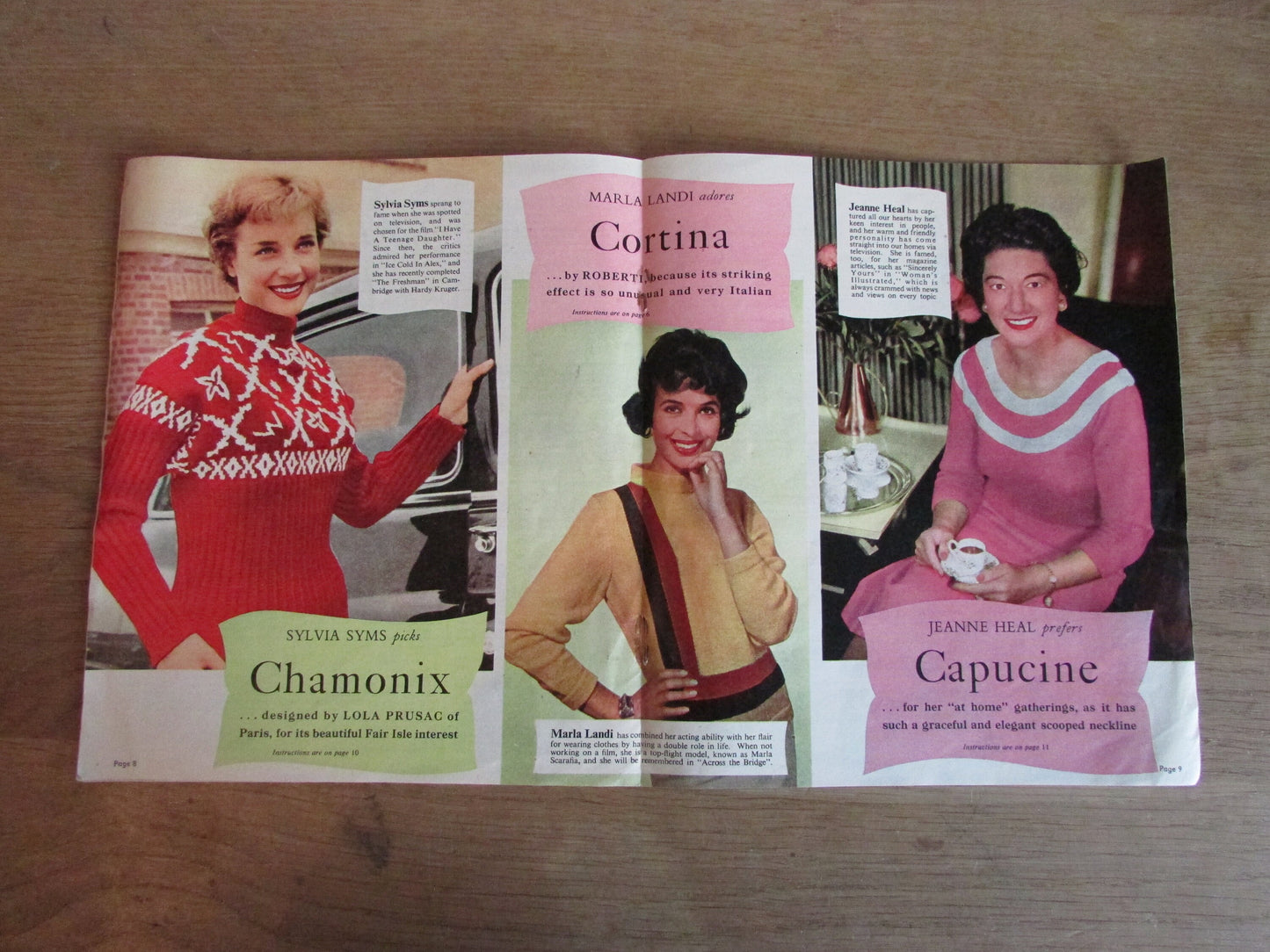 1950s Sirdar Woman's Illustrated Knitting gift book: Continental Jumpers