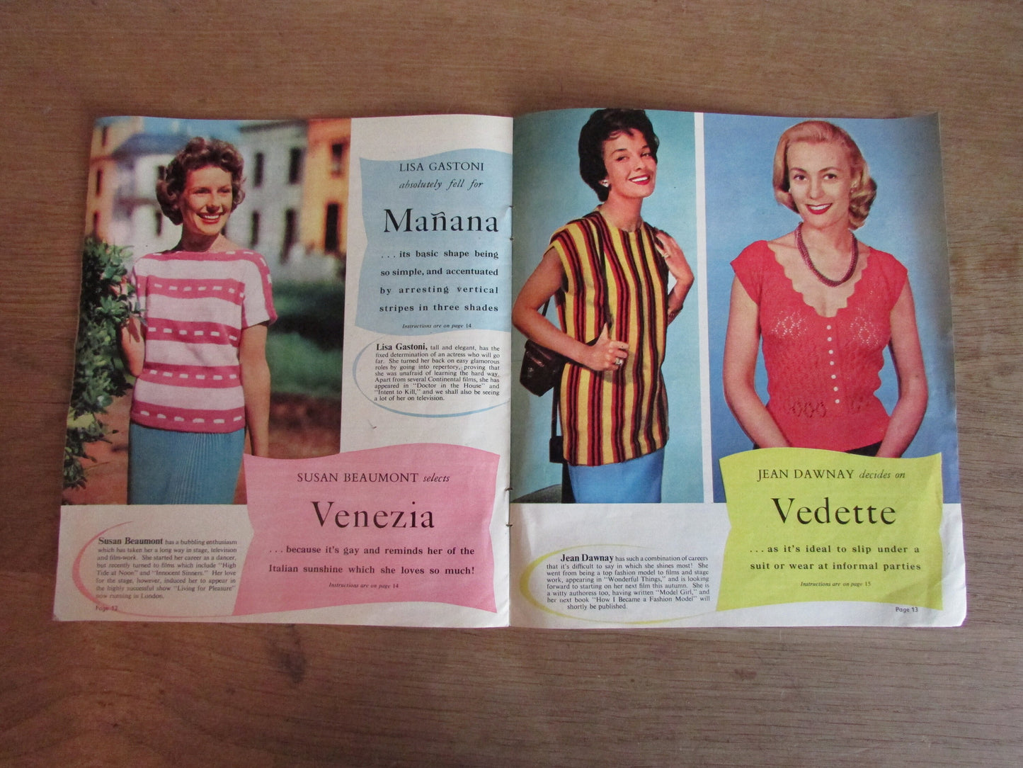 1950s Sirdar Woman's Illustrated Knitting gift book: Continental Jumpers