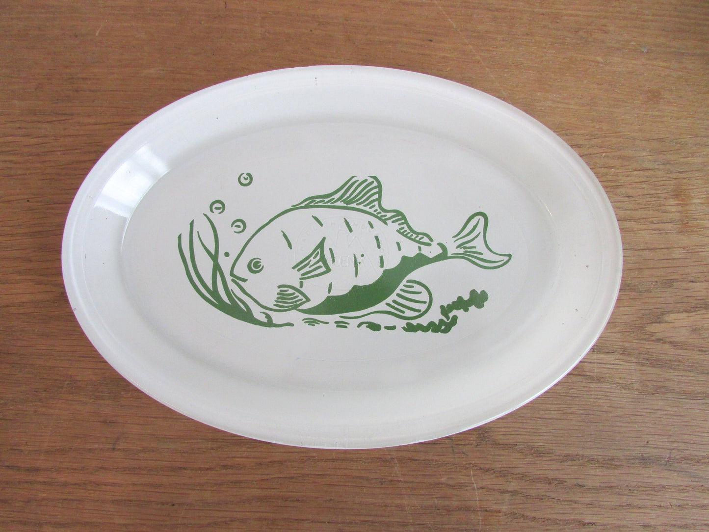 1960s 7-piece Phoenix Opalware tropical fish design oval platter set