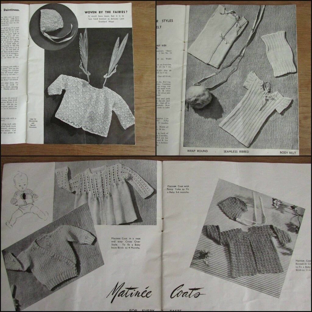 Vintage Woollies for Me knitting booklet; dainty exclusive designs by "Maya"