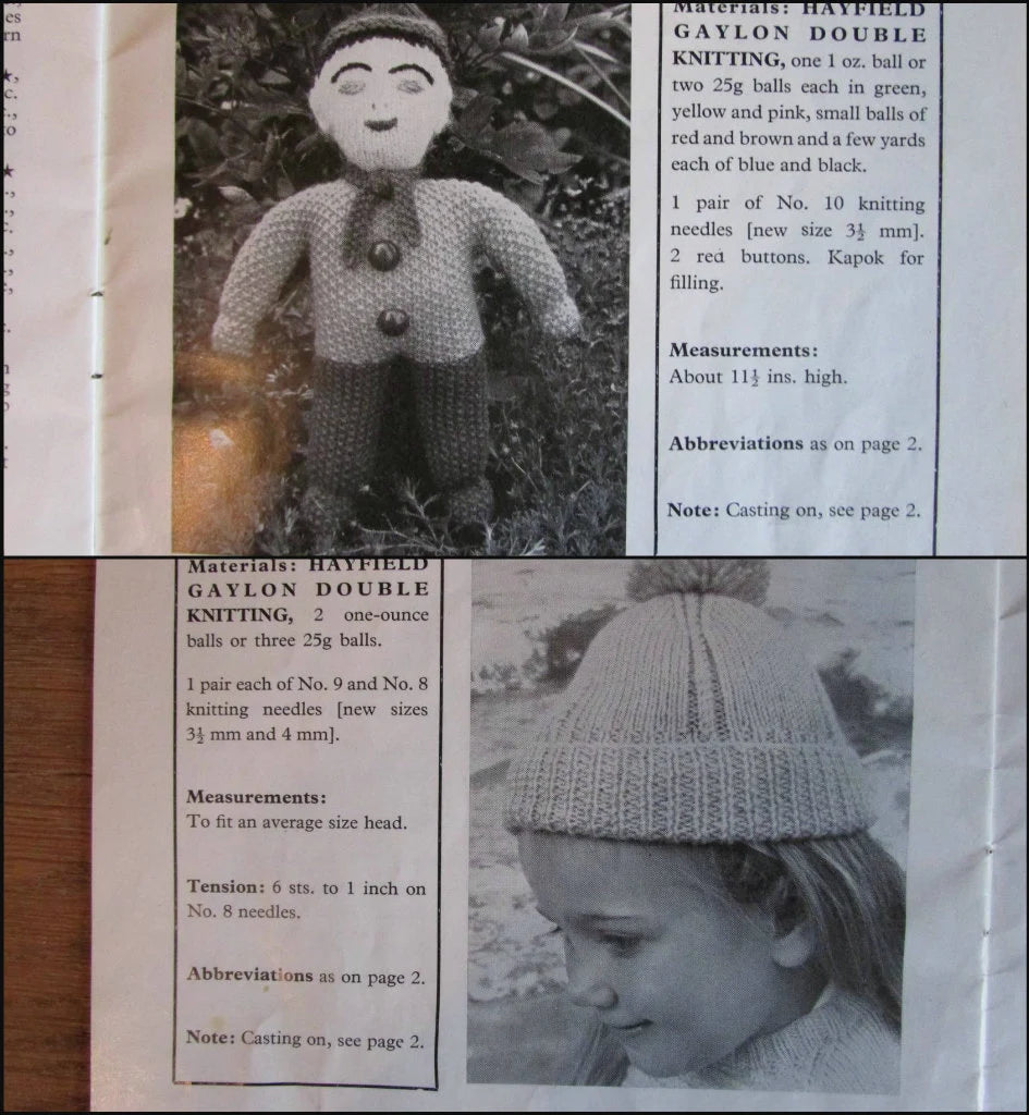 1960s Hayfield Odd Ounce pattern booklet