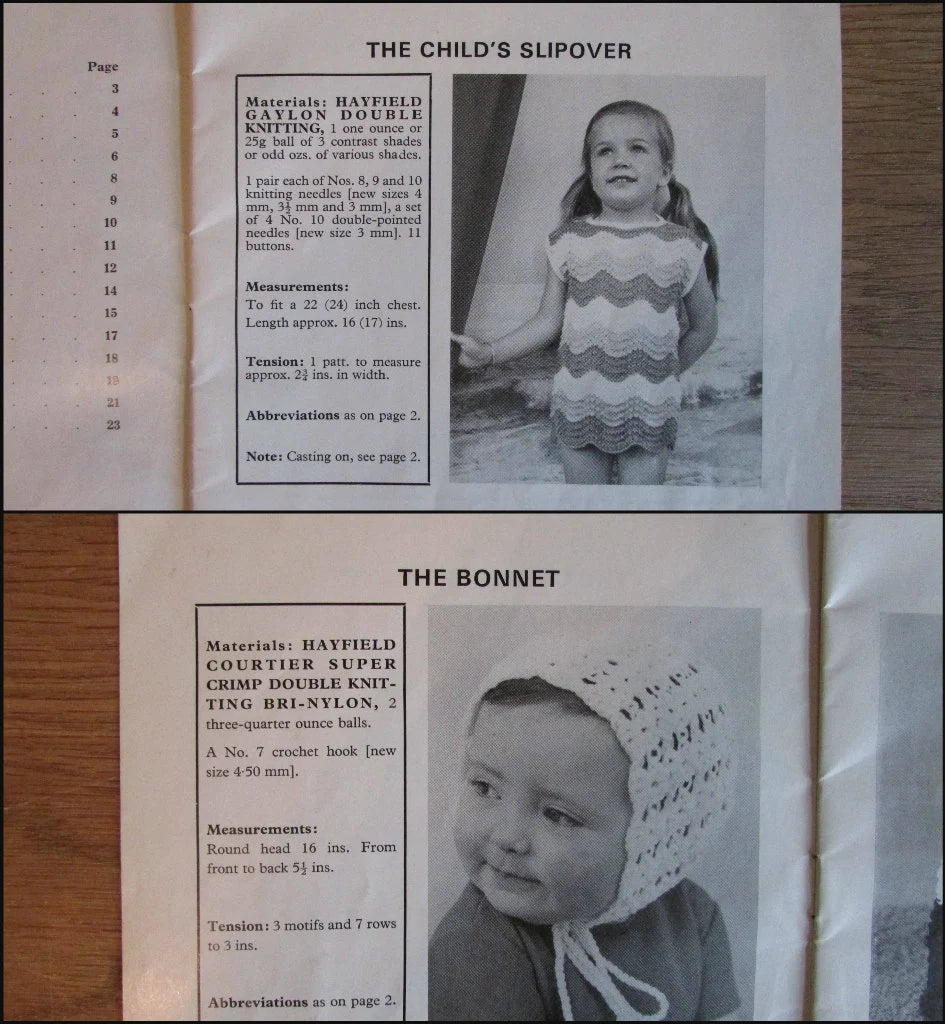 1960s Hayfield Odd Ounce pattern booklet