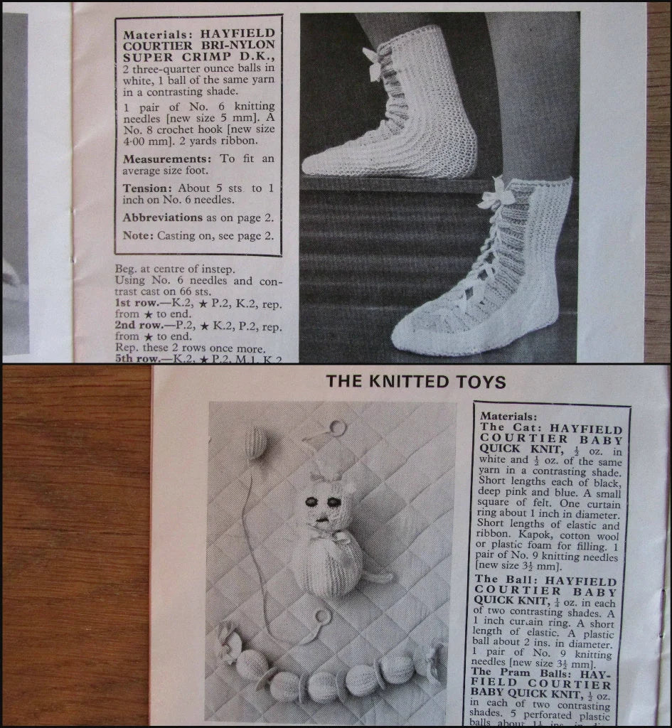 1960s Hayfield Odd Ounce pattern booklet