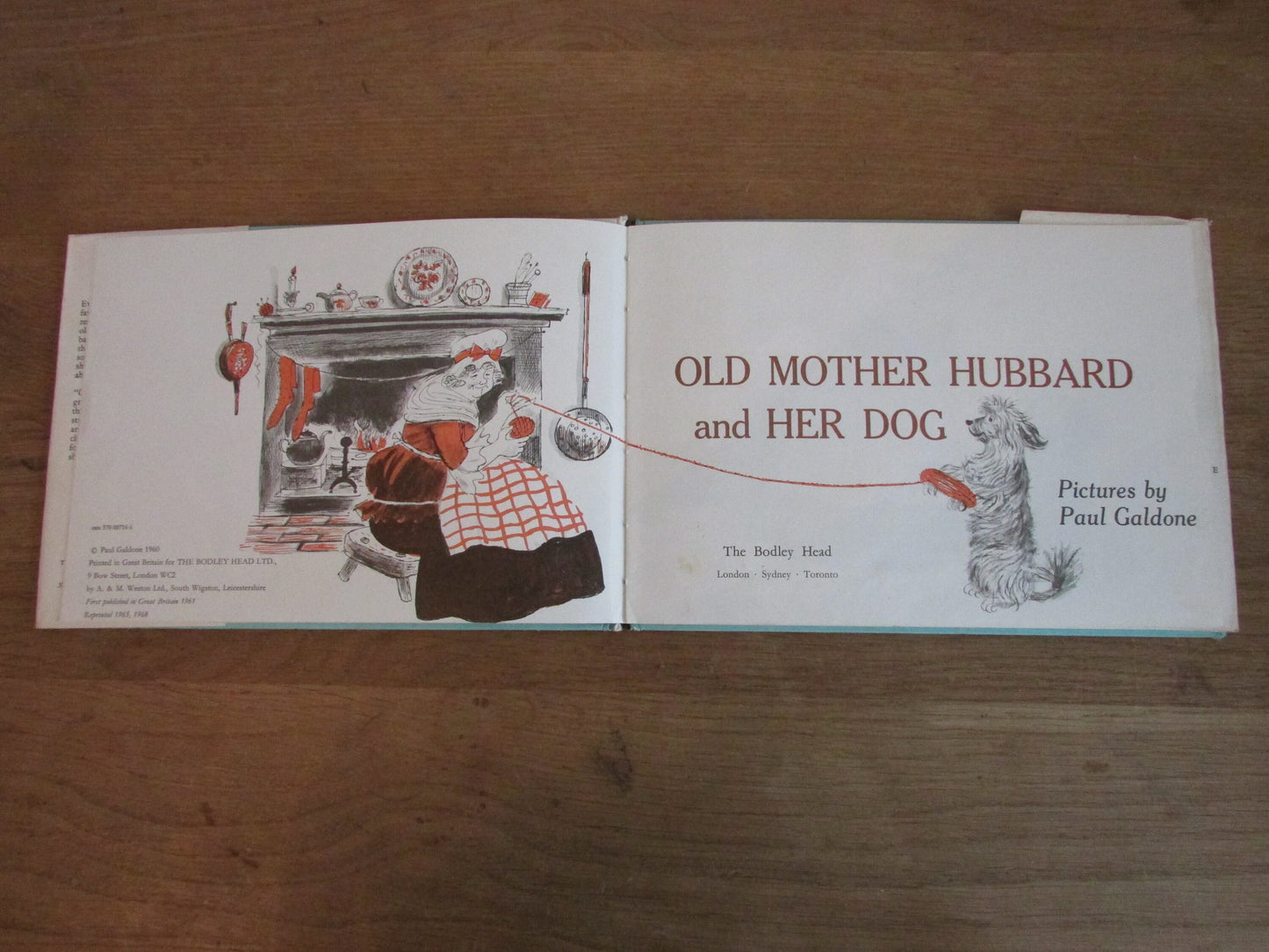 Old Mother Hubbard & Her Dog, illustrated by Paul Galdone (Hardback, 1968)