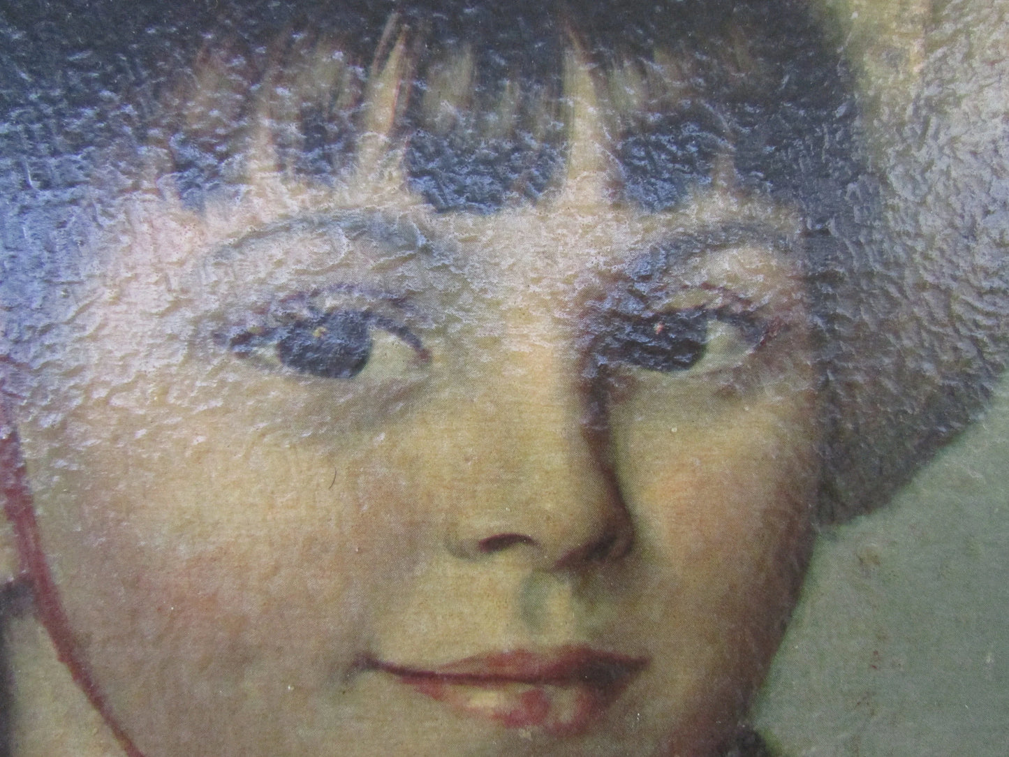 Mid-century framed child water carrier print by M. Rosa Arsalaguet